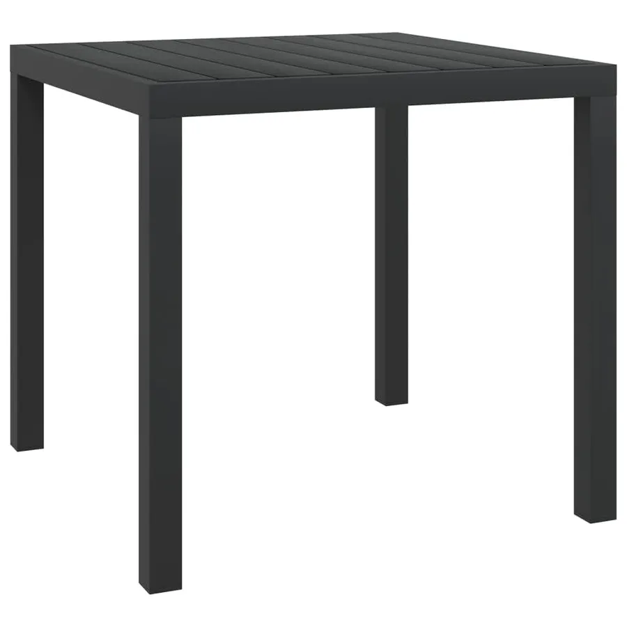 Ensemble à dîner de jardin avec coussins 3 pcs poly rotin noir - 10