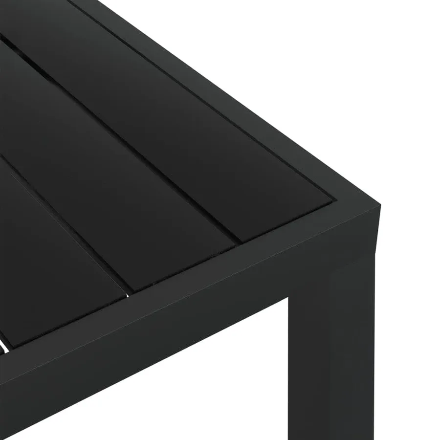 Ensemble à dîner de jardin avec coussins 3 pcs poly rotin noir - 16