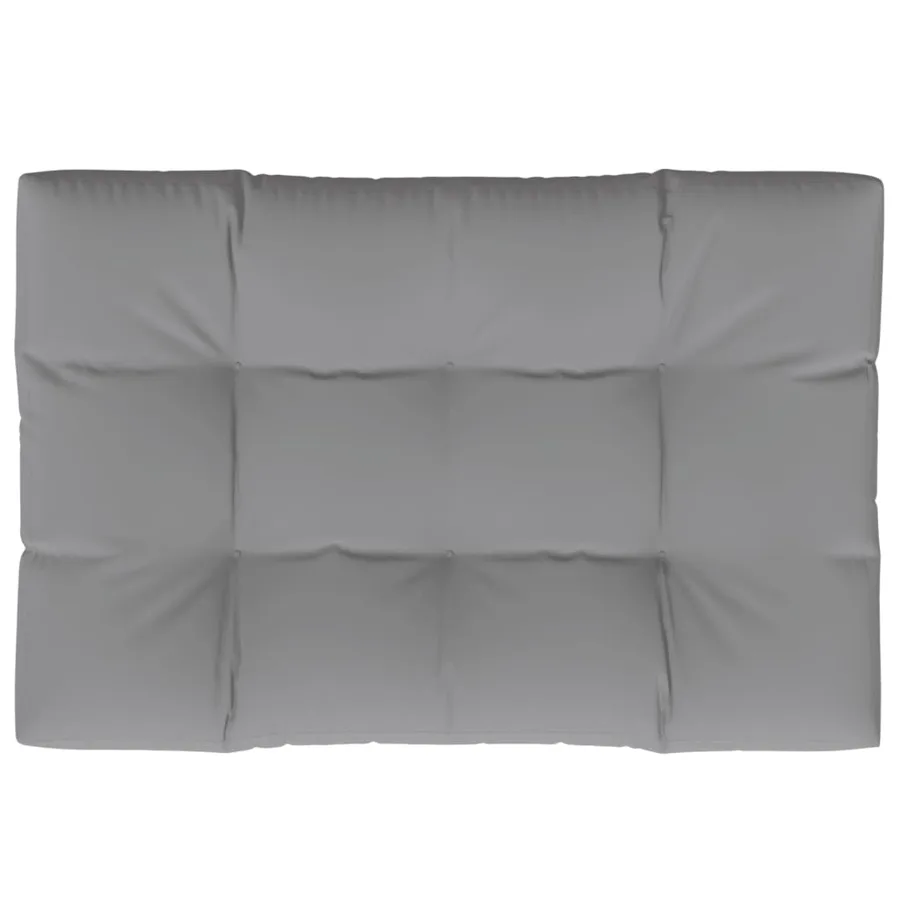 Coussin de palette gris 120x80x12 cm tissu - 6