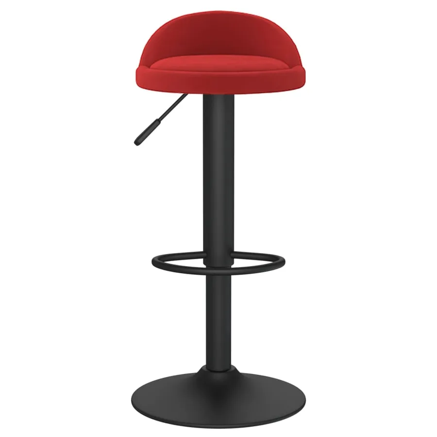 Tabourets de bar lot de 2 rouge bordeaux velours - 4