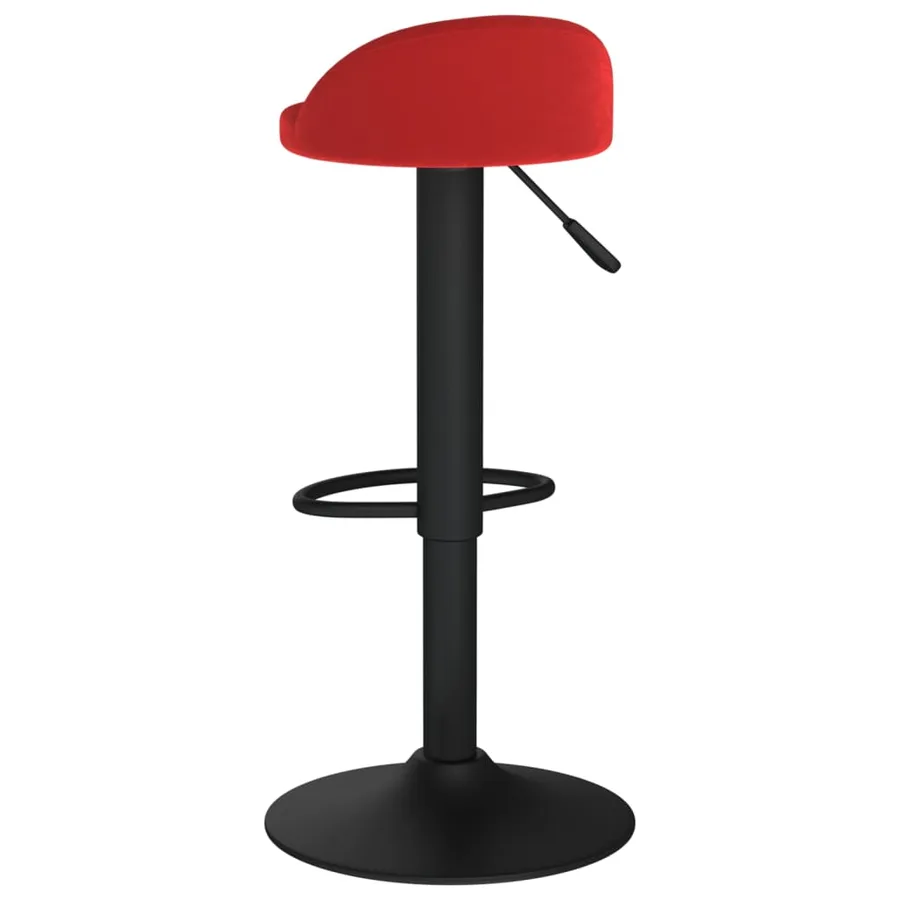 Tabourets de bar lot de 2 rouge bordeaux velours - 6