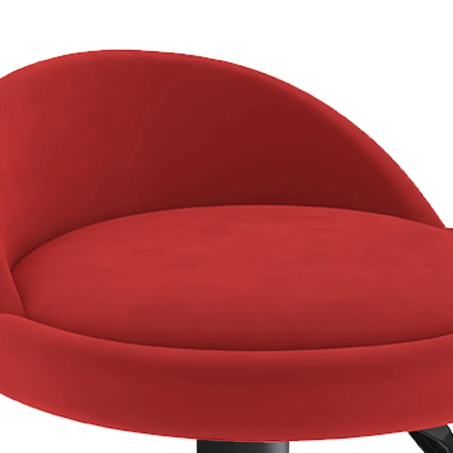 Tabourets de bar lot de 2 rouge bordeaux velours - 8