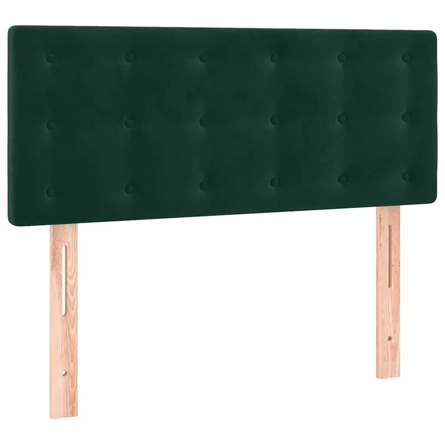 Sommier à lattes de lit avec matelas et LED Vert foncé 90x190cm - 7