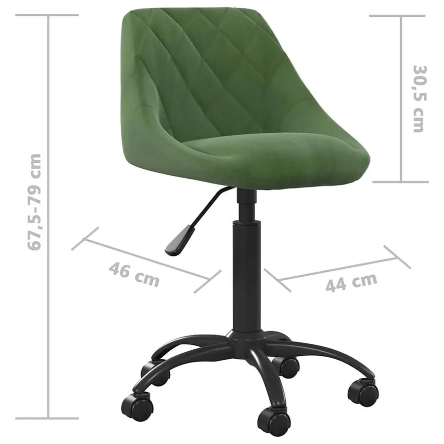 Chaise de salle à manger Vert foncé Velours - 8