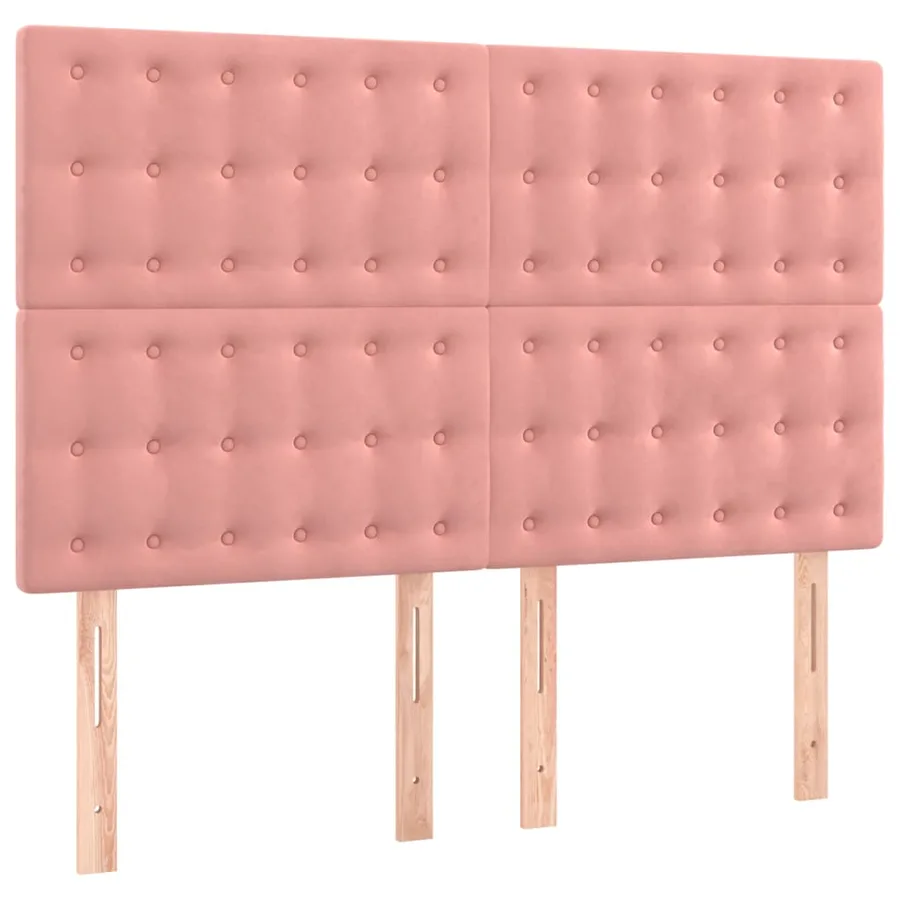 Sommier à lattes de lit avec matelas Rose 140x200 cm Velours - 5