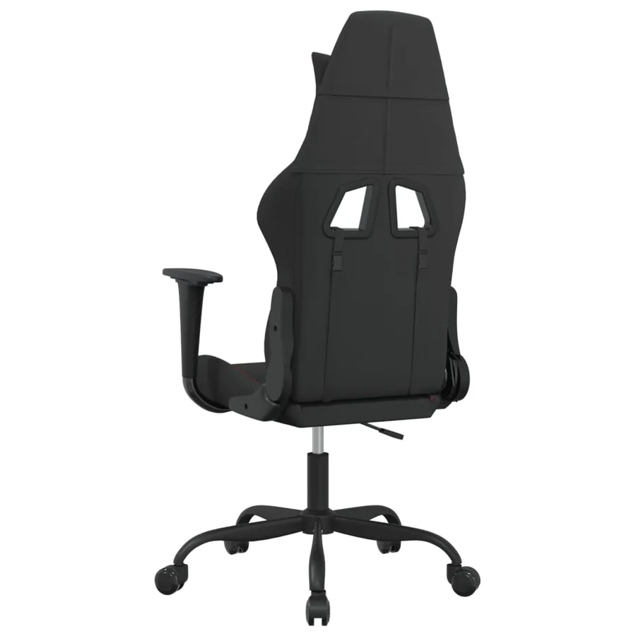 Chaise de jeu de massage Noir et rouge Tissu - 5