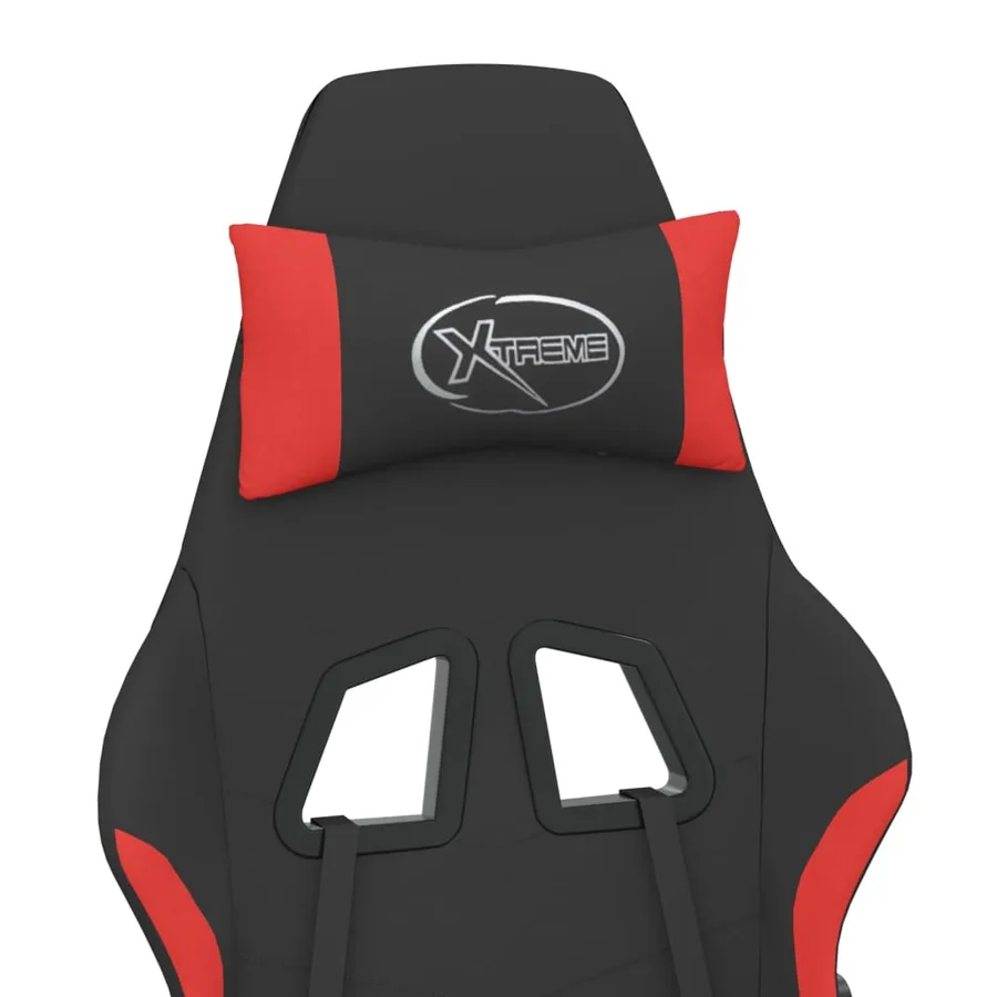 Chaise de jeu de massage Noir et rouge Tissu - 9