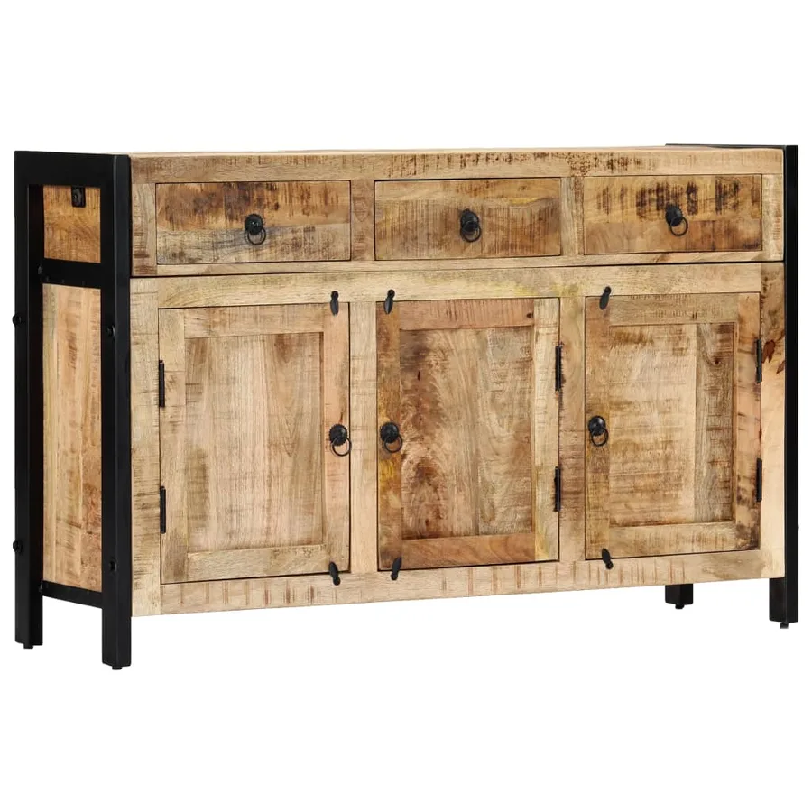 Buffet 120x35x76 cm Bois de manguier massif - 10