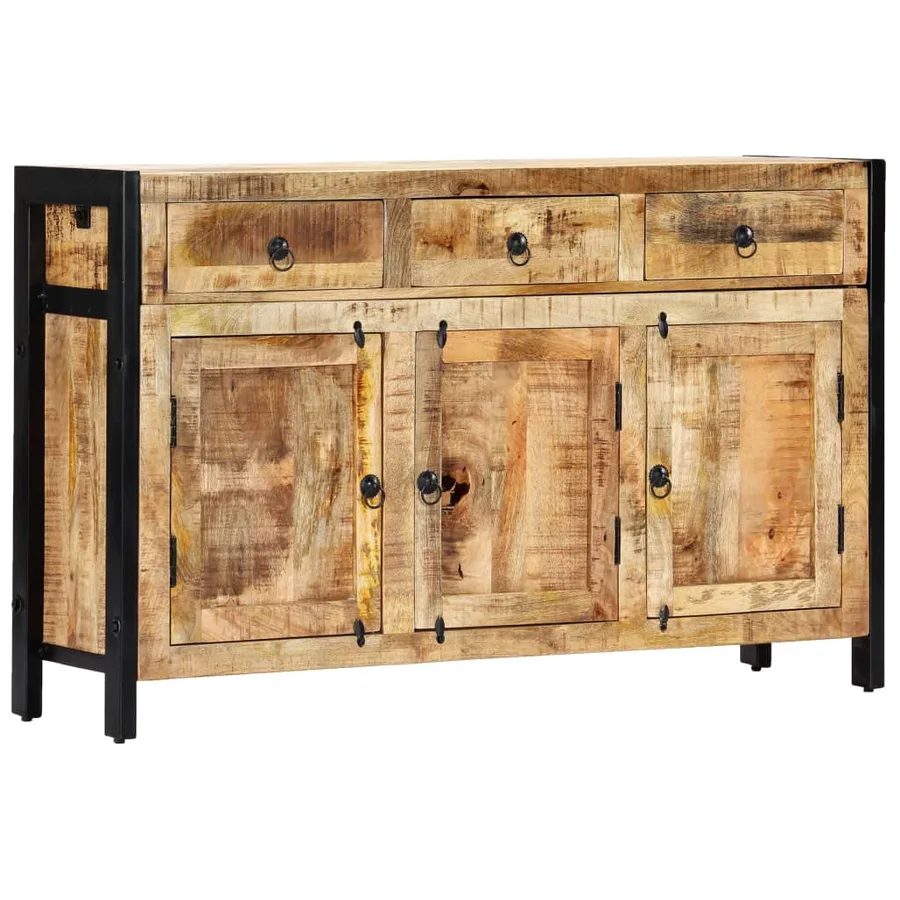 Buffet 120x35x76 cm Bois de manguier massif - 12