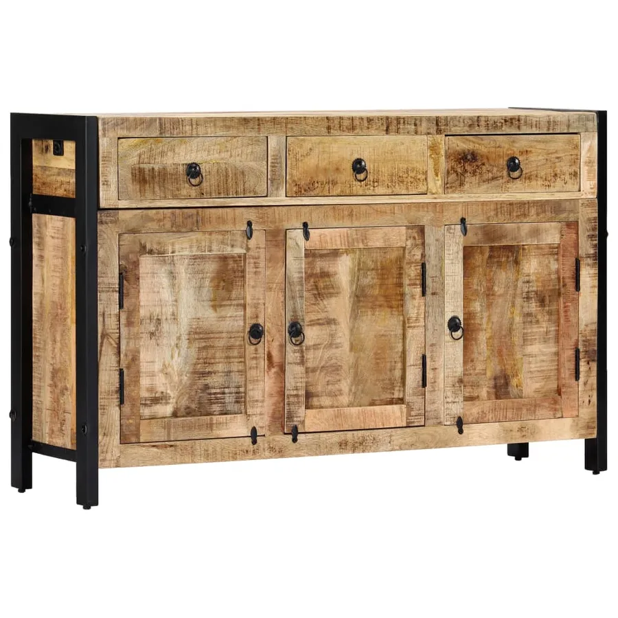 Buffet 120x35x76 cm Bois de manguier massif - 13