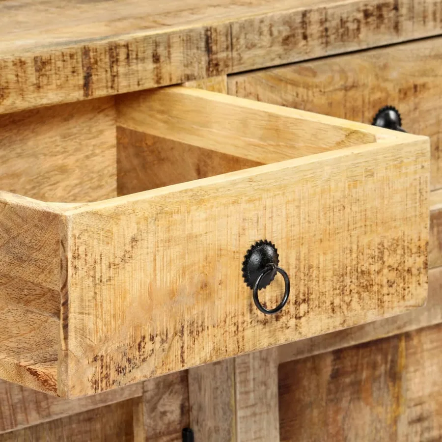 Buffet 120x35x76 cm Bois de manguier massif - 8