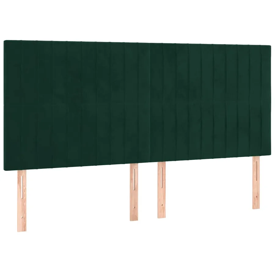 Cadre de lit sans matelas vert foncé velours - 7