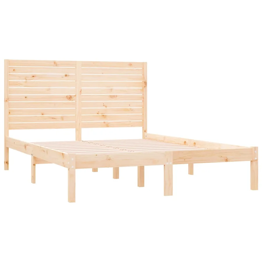 Cadre de lit sans matelas 160x200 cm bois massif - 4