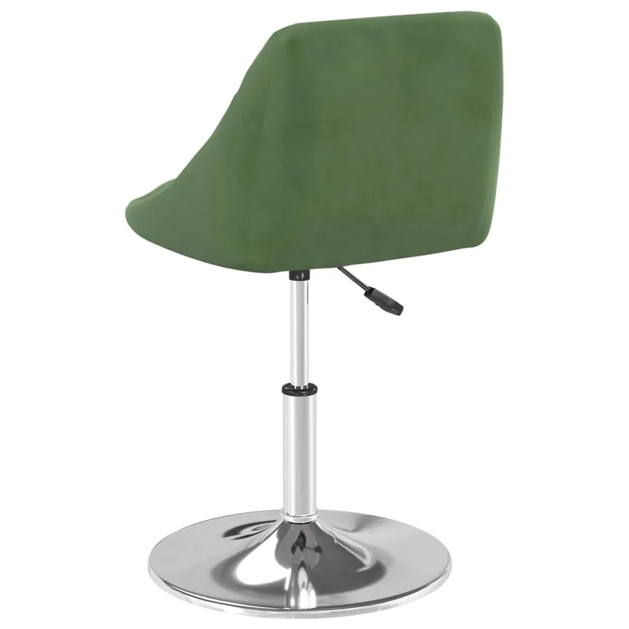 Chaises pivotantes à manger lot de 4 Vert foncé Velours - 5