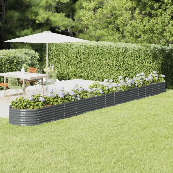 Lit surélevé de jardin Acier galvanisé Anthracite