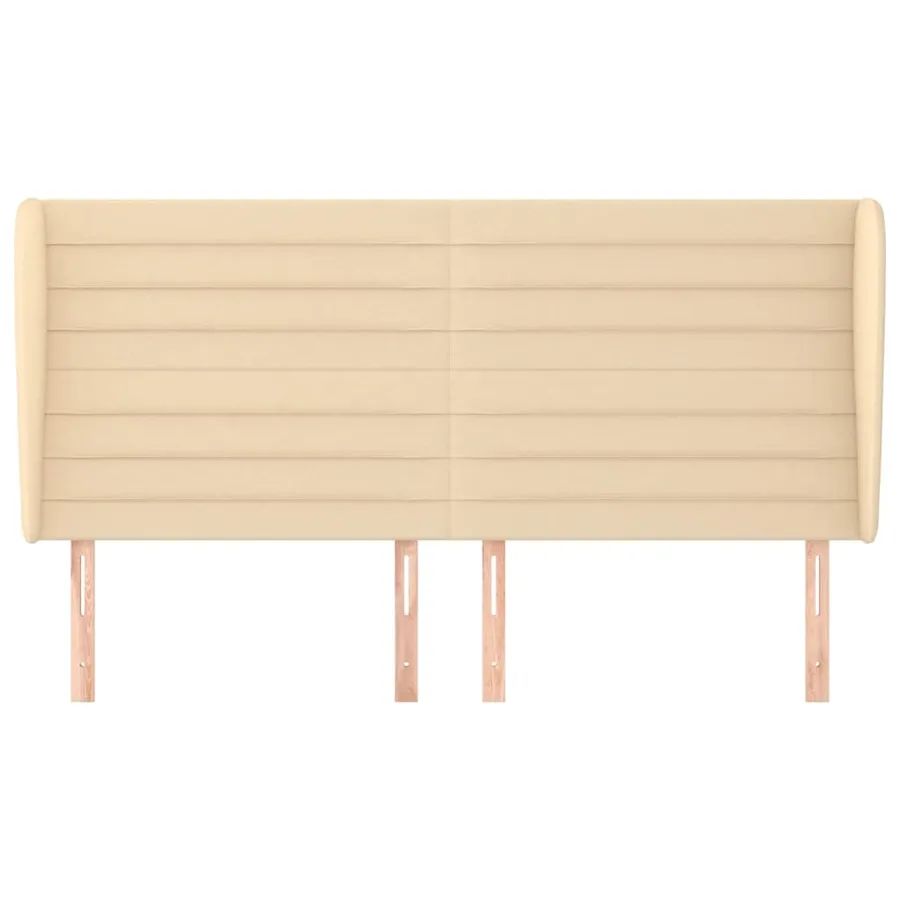 Tête de lit avec oreilles Crème 183x23x118/128 cm Tissu - 3
