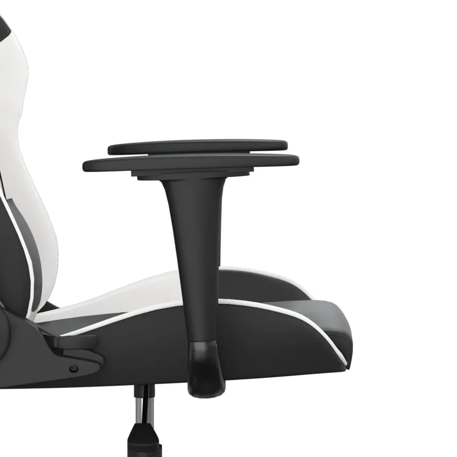 Chaise de jeu de massage Noir et blanc Similicuir - 10