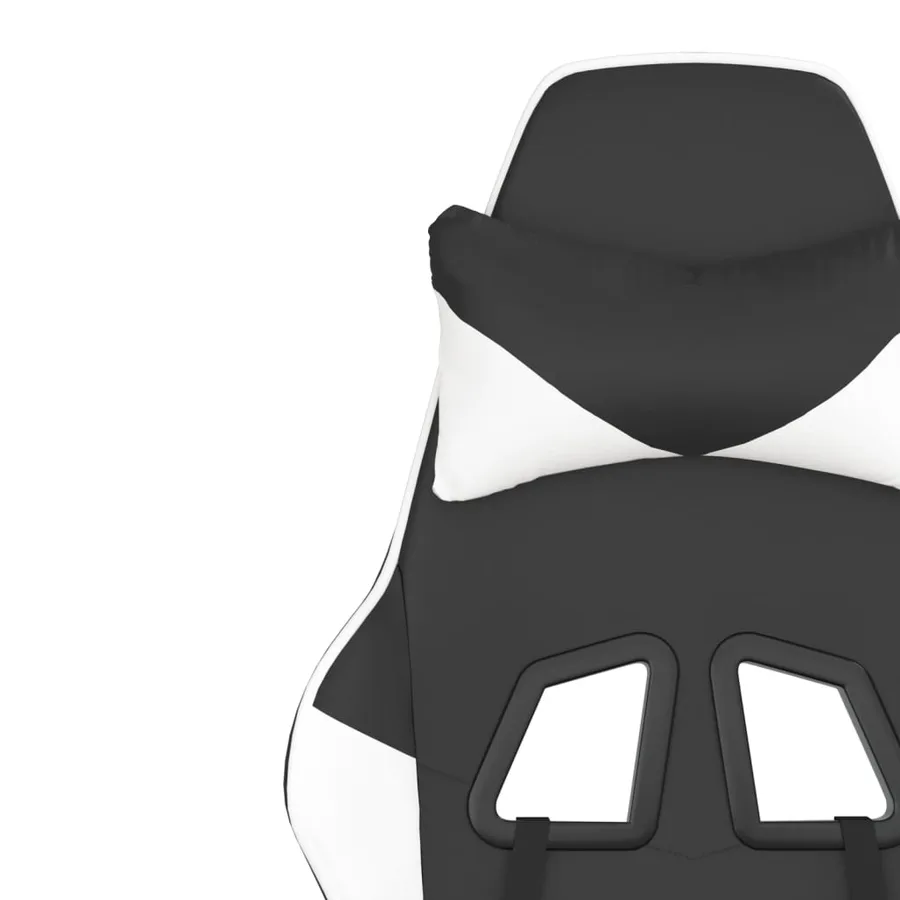 Chaise de jeu de massage Noir et blanc Similicuir - 11