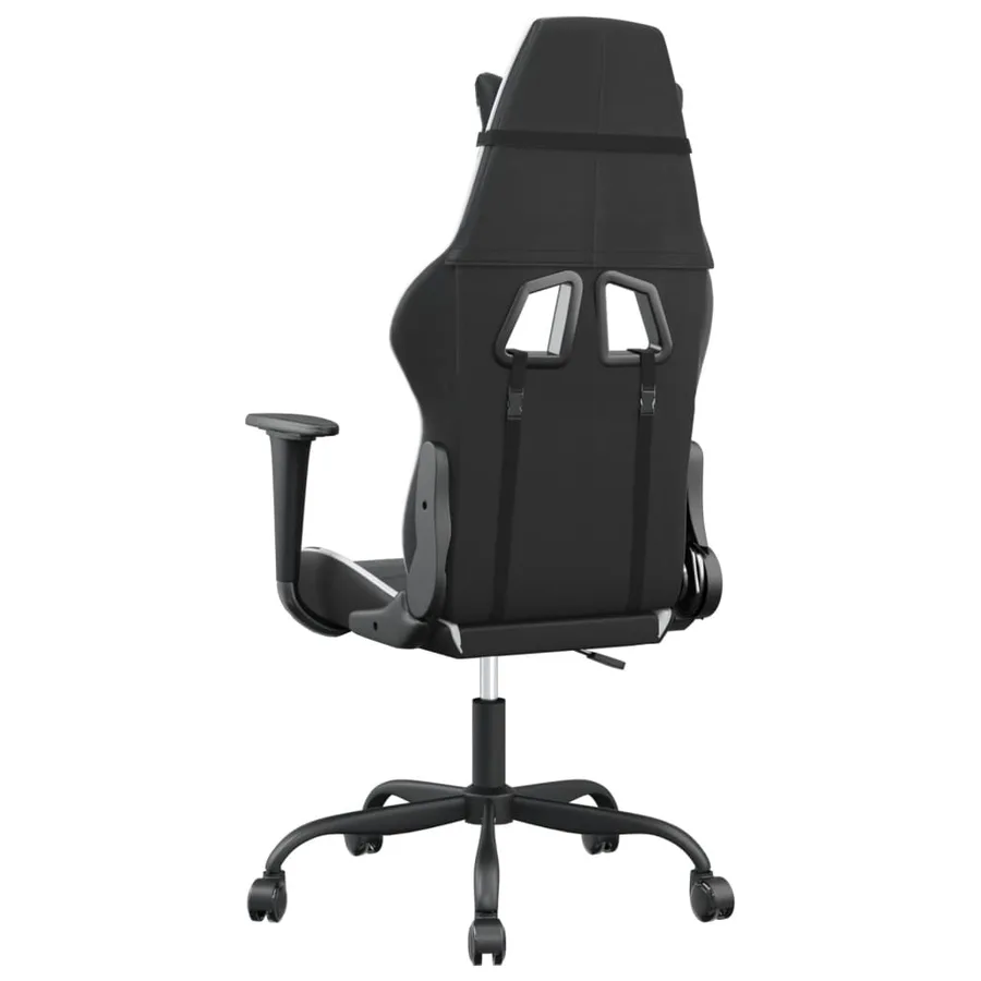 Chaise de jeu de massage Noir et blanc Similicuir - 5