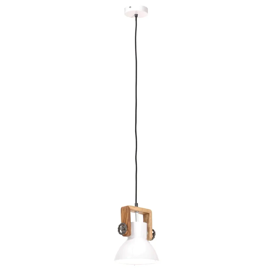 Lampe suspendue industrielle 25 W Blanc Rond 19 cm E27 - 6