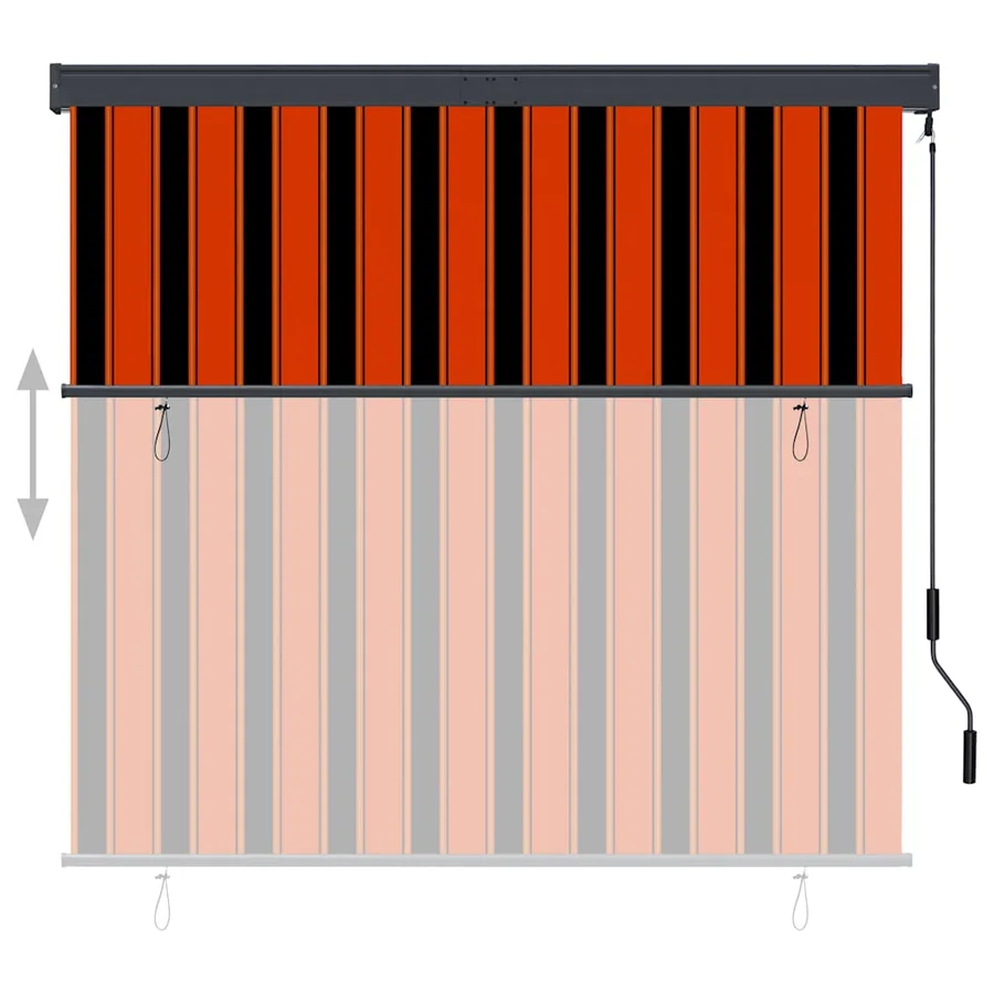 Store roulant d'extérieur 160x250 cm Orange et marron - 3