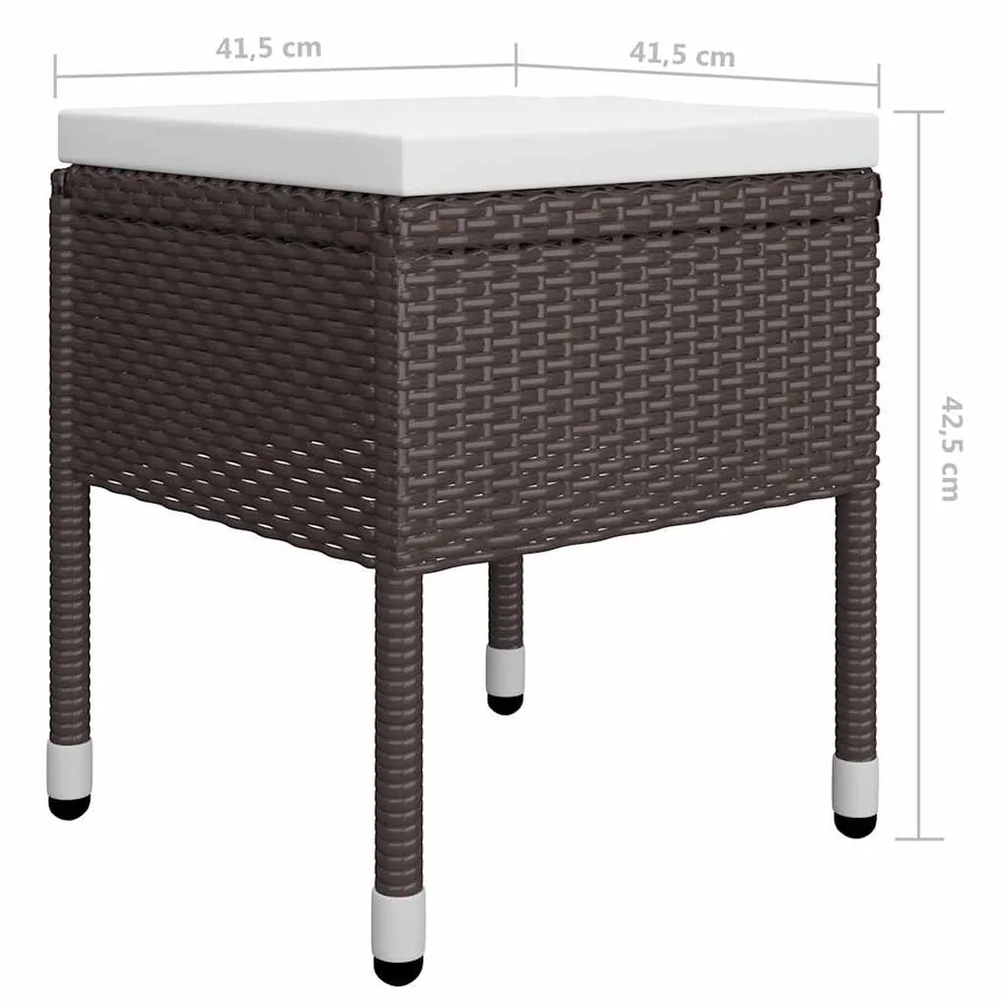 Ensemble à manger de jardin 5 pcs Marron - 13