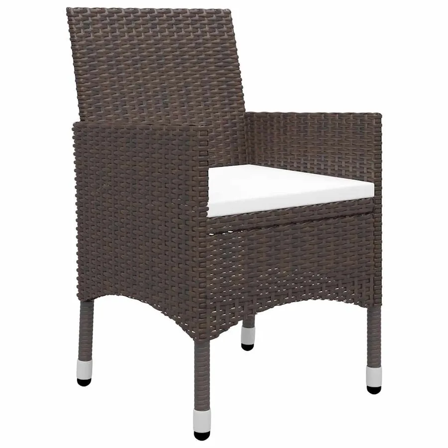 Ensemble à manger de jardin 5 pcs Marron - 6