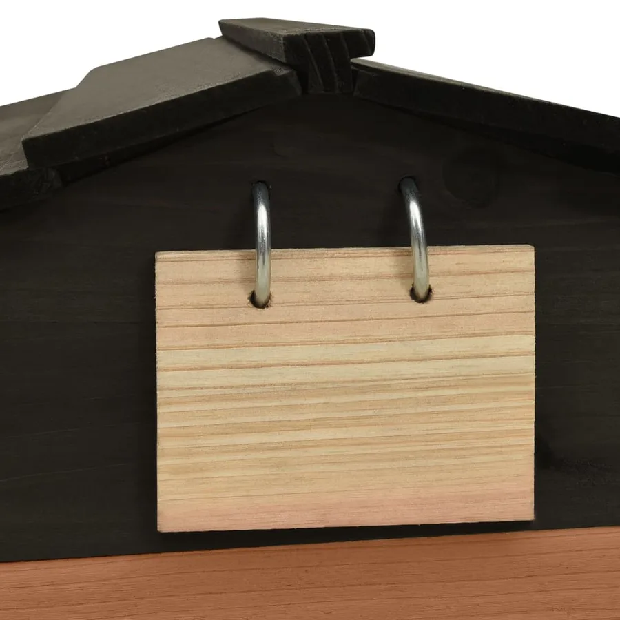 Garage de tondeuse à gazon Noir et marron 78x74x54cm Sapin - 5