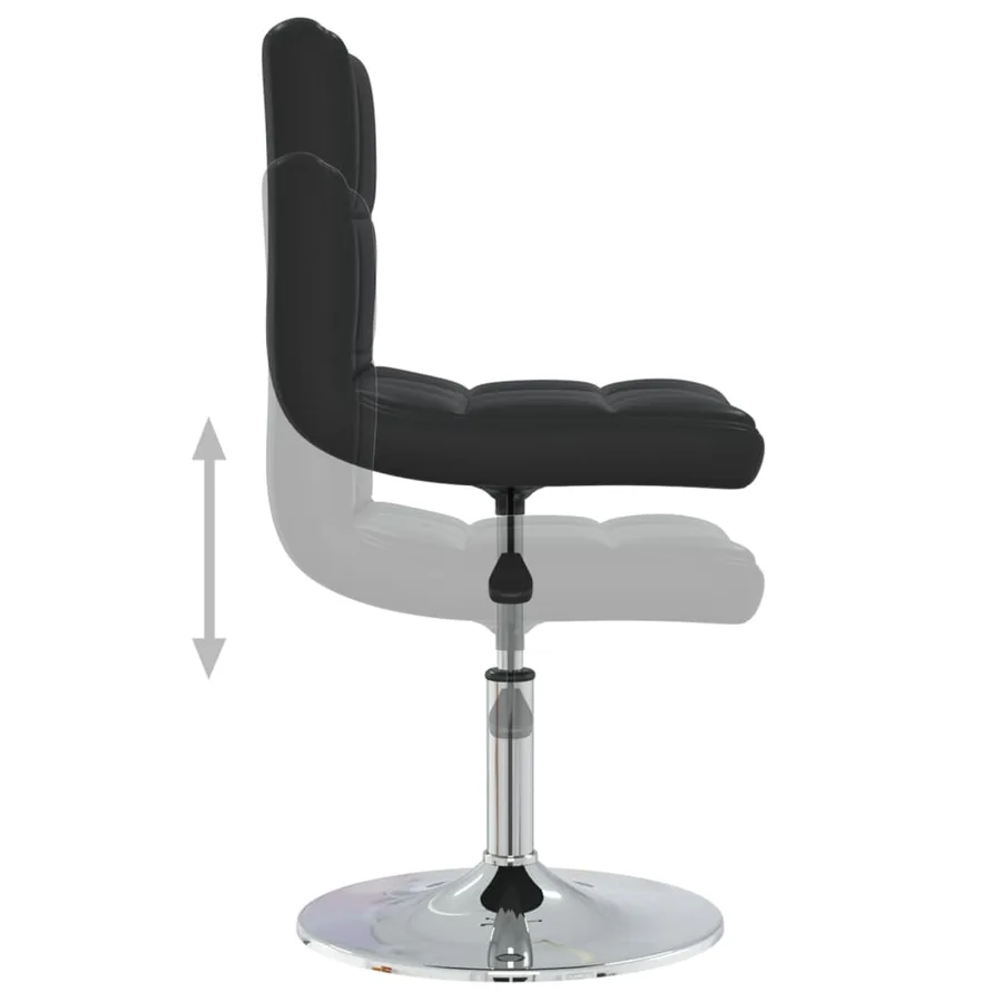 Chaise à manger Noir Similicuir - 5
