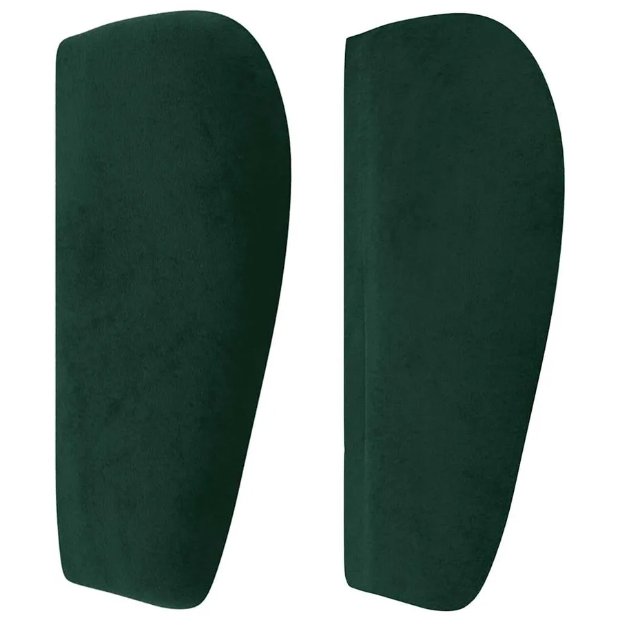 Tête de lit avec oreilles Vert foncé 183x23x78/88 cm Velours - 4