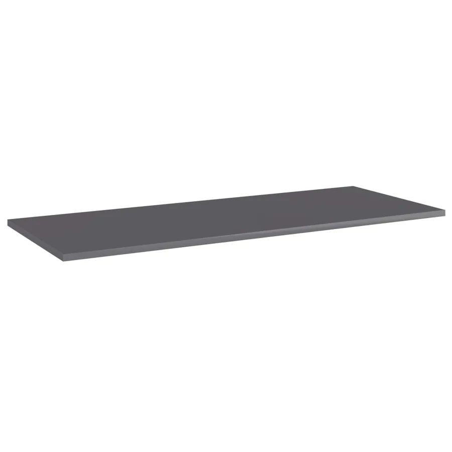 Panneaux bibliothèque 4pcs Gris brillant 100x40x1,5cm Aggloméré - 2