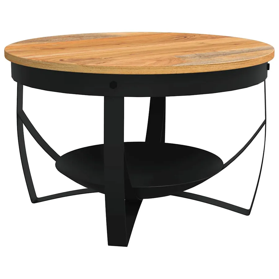 Table basse Ø68x43 cm Bois d'acacia solide - 2