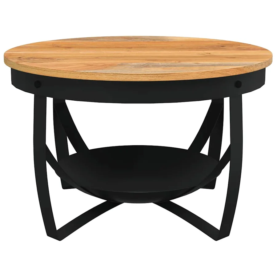 Table basse Ø68x43 cm Bois d'acacia solide - 5