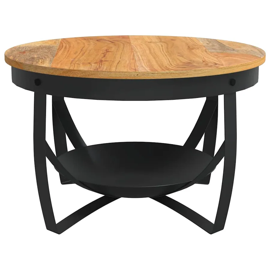 Table basse Ø68x43 cm Bois d'acacia solide - 6