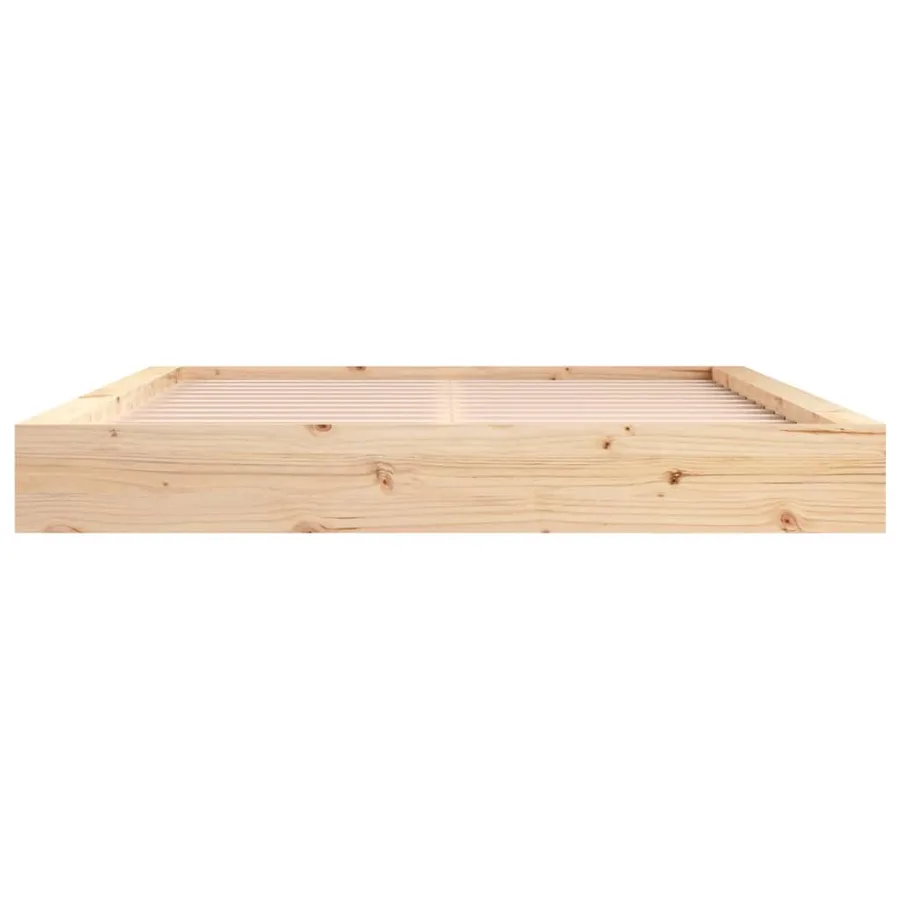 Cadre de lit sans matelas 140x200 cm bois massif - 4