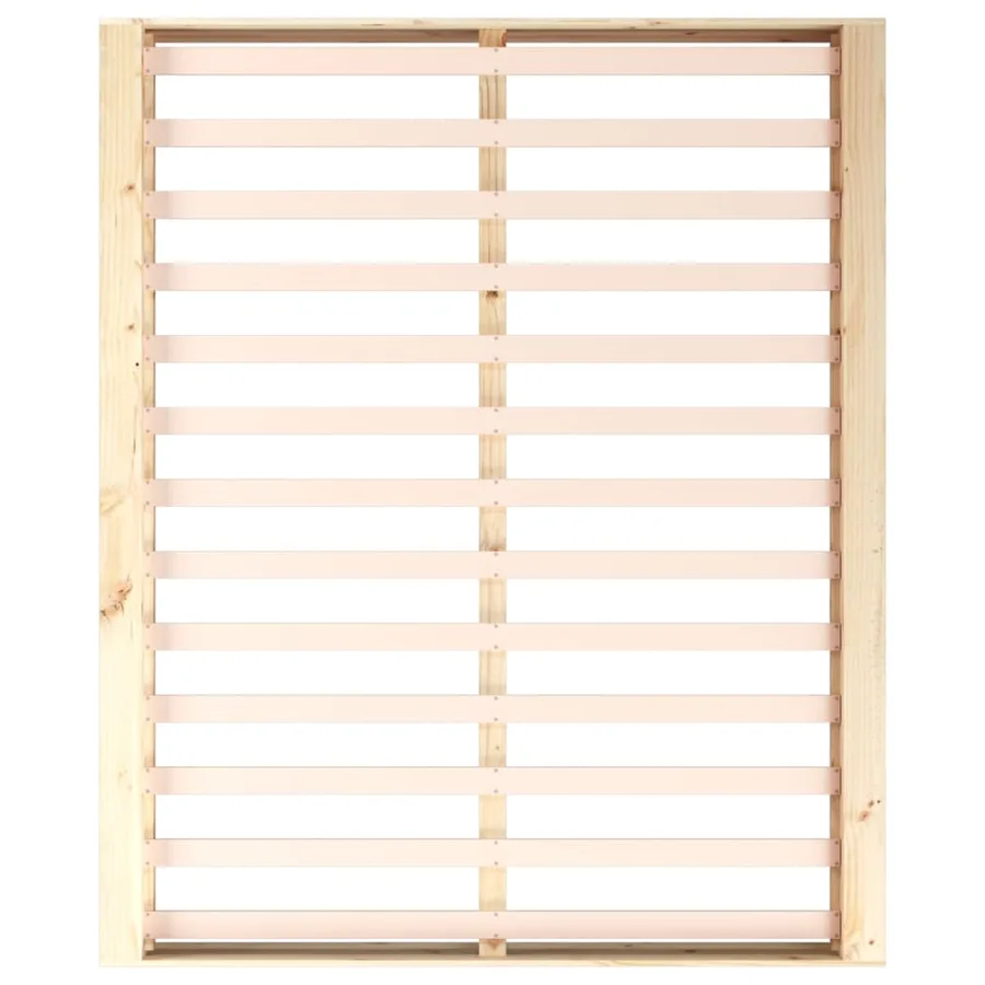 Cadre de lit sans matelas 140x200 cm bois massif - 6