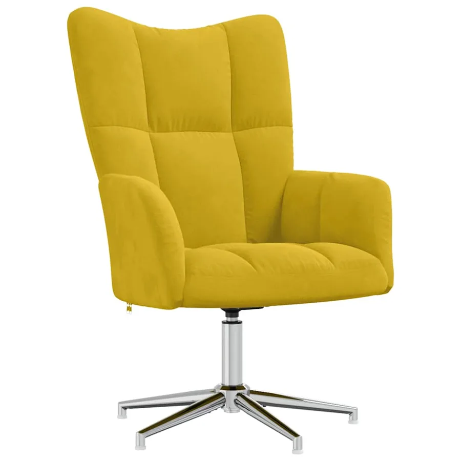 Chaise de relaxation Jaune moutarde Velours - 2