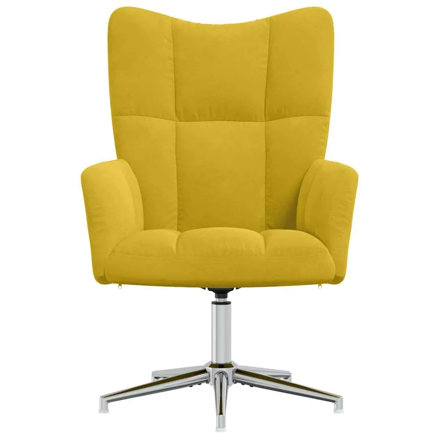Chaise de relaxation Jaune moutarde Velours - 3