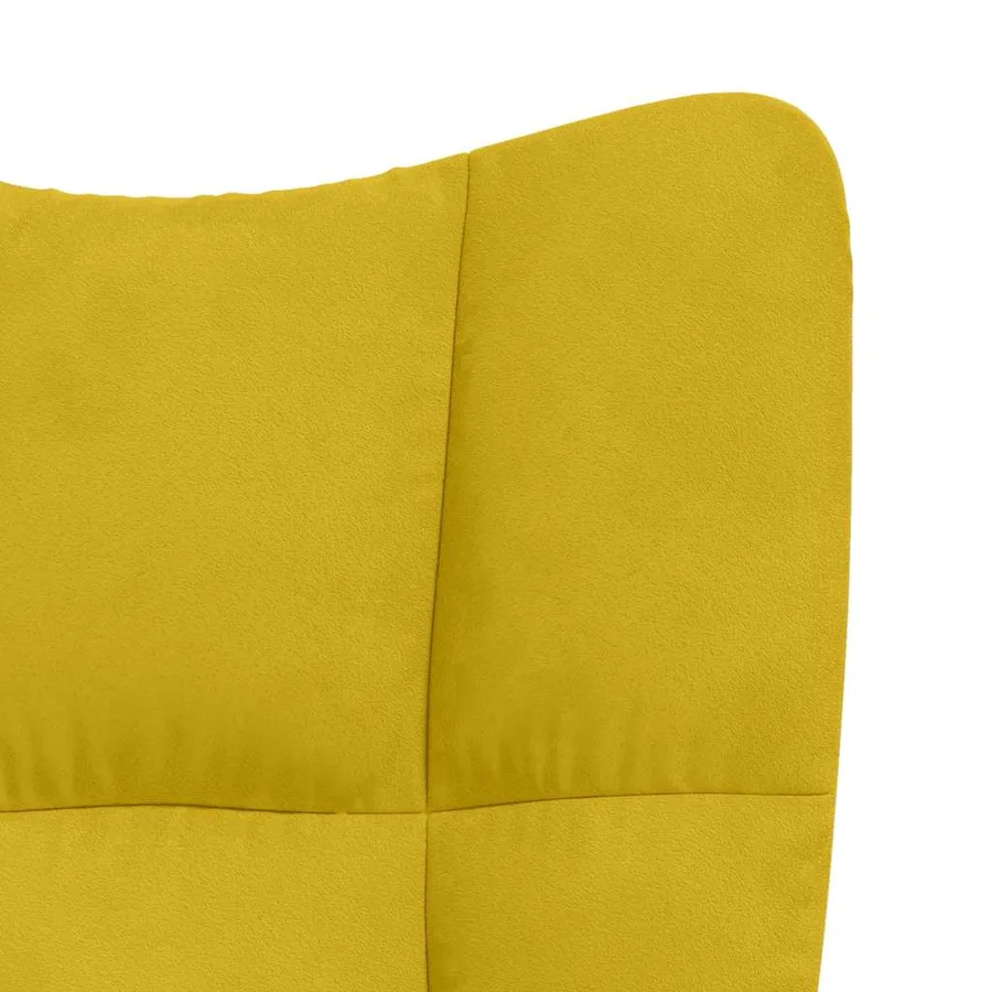 Chaise de relaxation Jaune moutarde Velours - 6