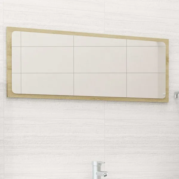 Miroir de salle de bain Chêne sonoma 90x1,5x37 cm Aggloméré