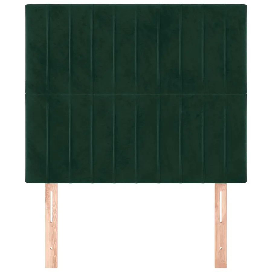 Tête de lit Vert foncé 90x5x118/128 cm Velours - 3