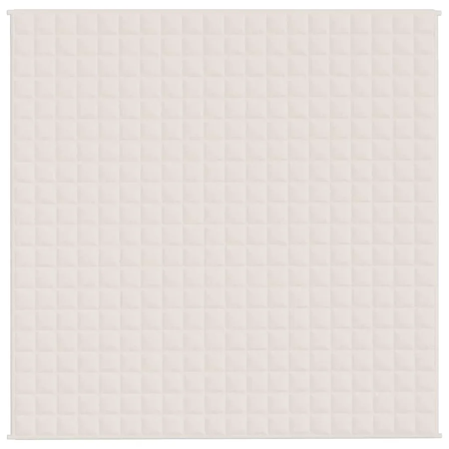 Couverture lestée Crème clair 200x200 cm 9 kg Tissu - 3