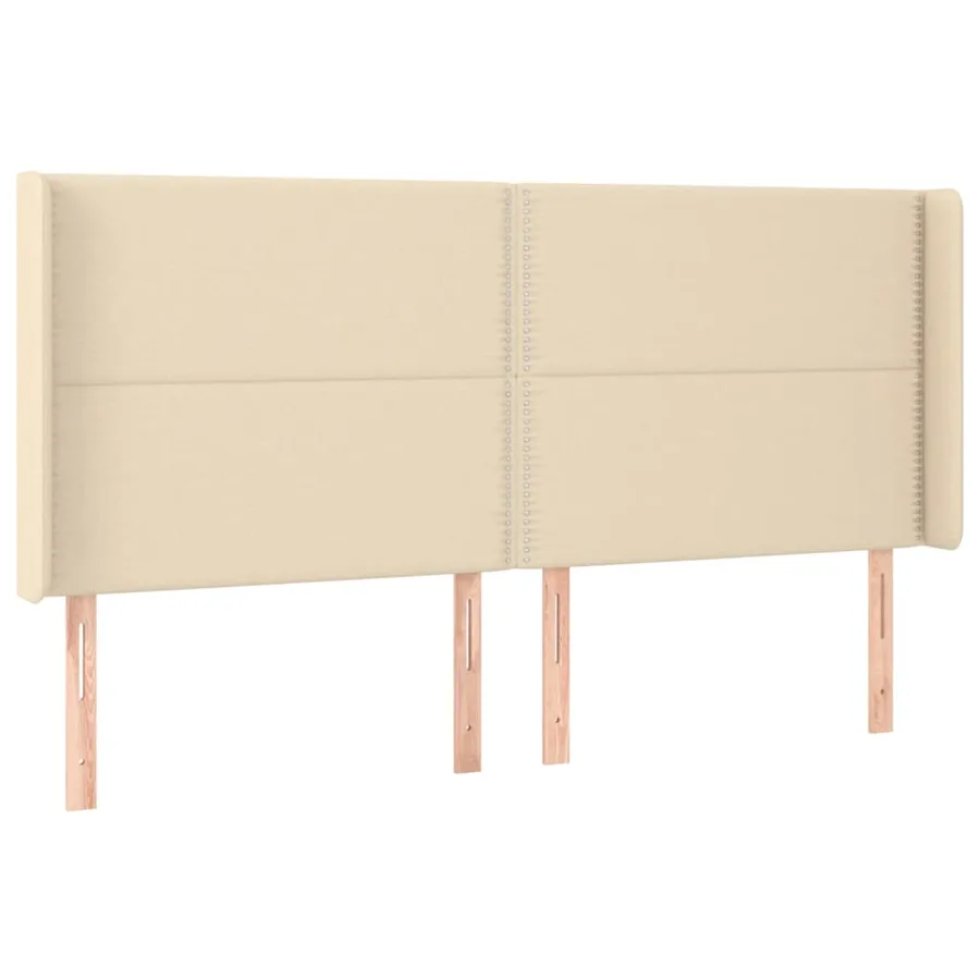 Sommier à lattes de lit matelas LED Crème 180x200 cm Tissu - 7