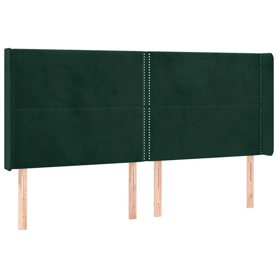 Sommier à lattes de lit matelas et LED Vert foncé 200x200 cm - 7
