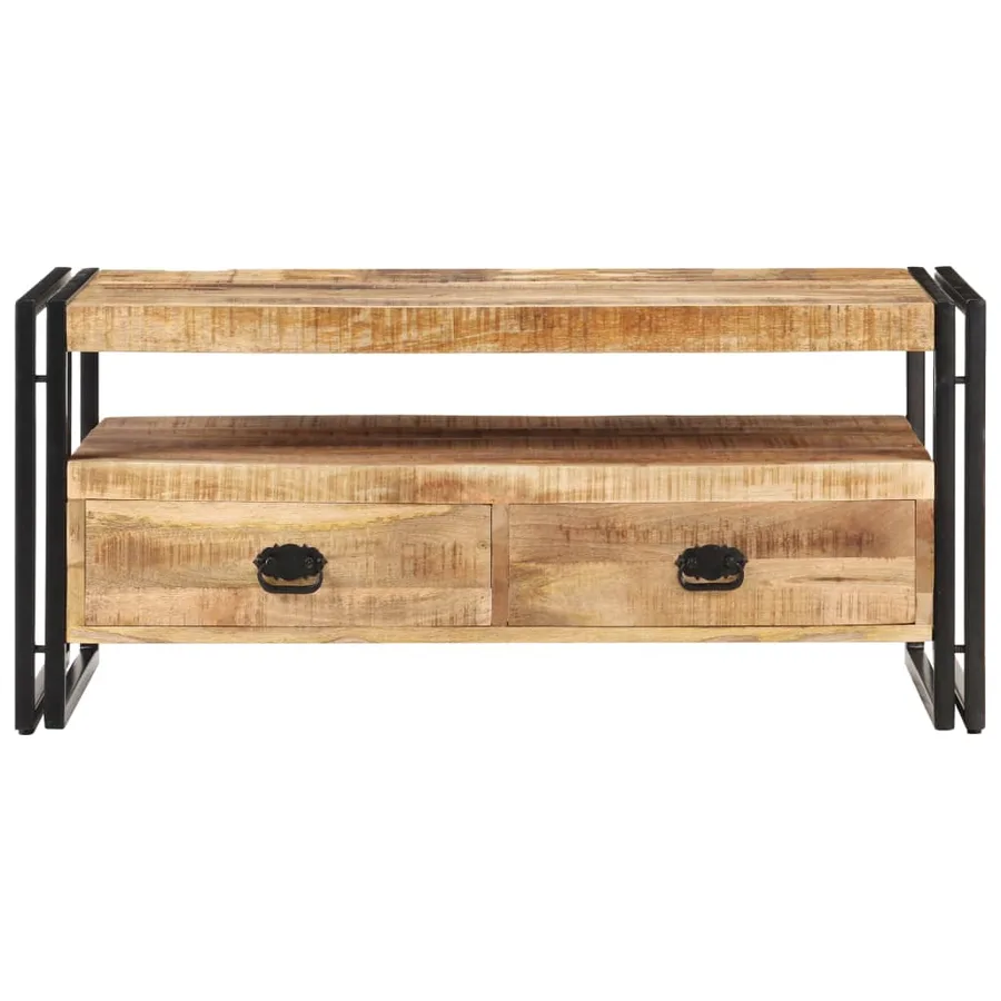 Table basse 100x55x45 cm Bois de manguier brut - 2