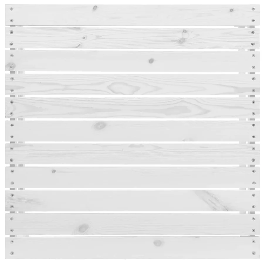 Salon de jardin 9 pcs blanc bois de pin massif - 10