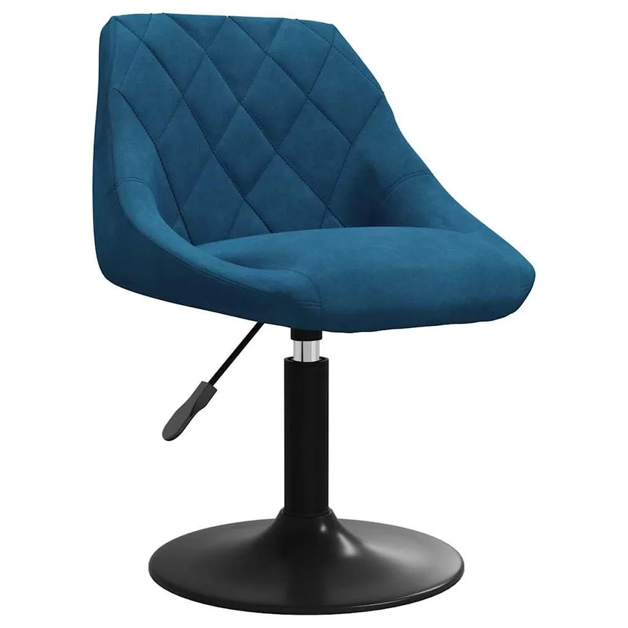 Chaises pivotantes à manger lot de 6 bleu velours - 3