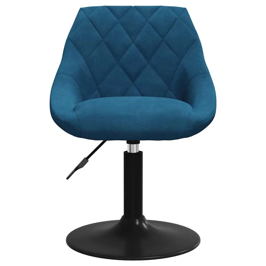 Chaises pivotantes à manger lot de 6 bleu velours - 4