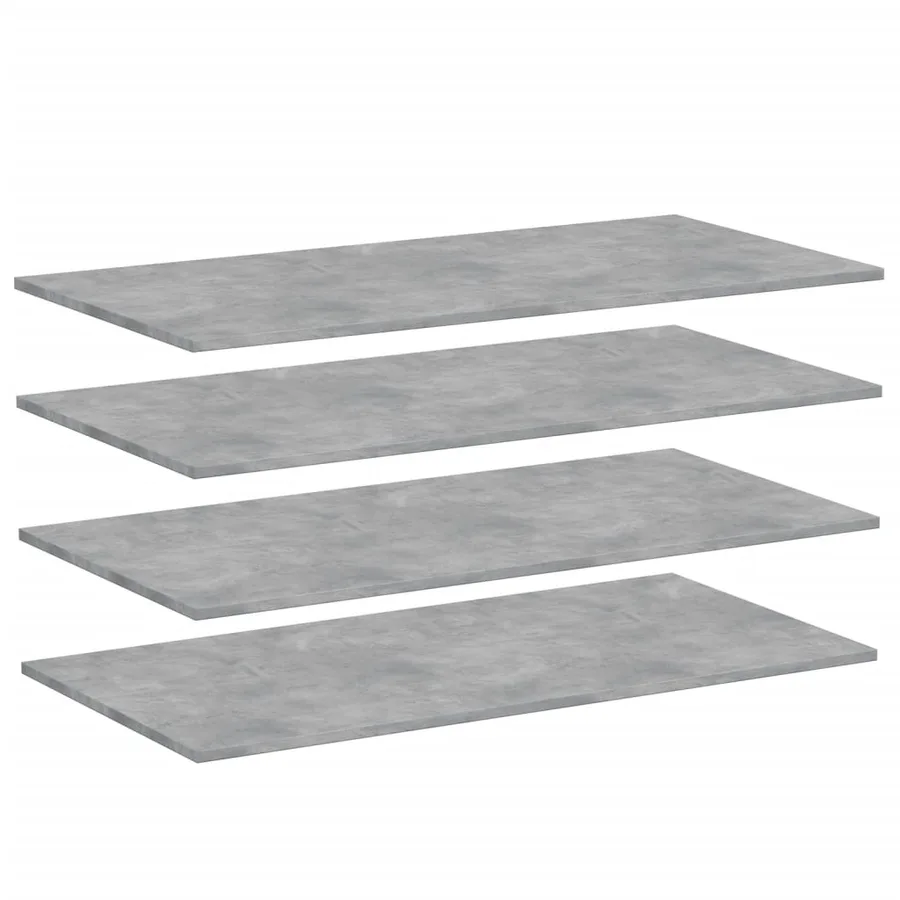 Panneaux de bibliothèque 4 pcs gris béton bois d’ingénierie - 2