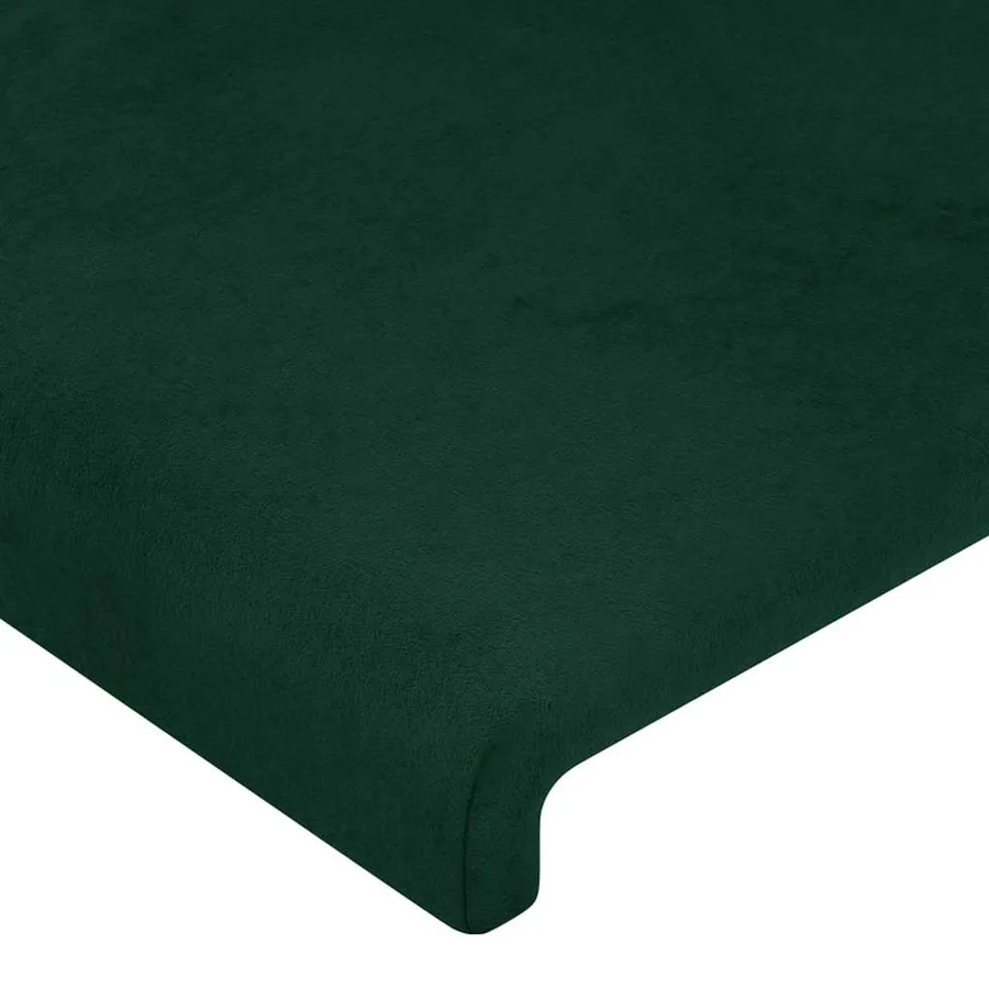 Tête de lit à LED Vert foncé 180x5x118/128 cm Velours - 5